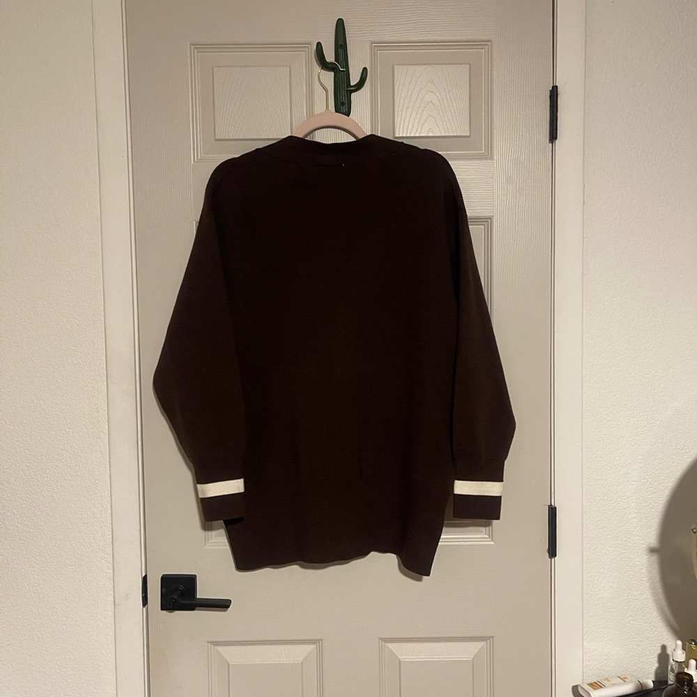 Varley Ravi Relaxed Longline Jacket Cardigan Coffee Bean Brown Size small - Picture 10 of 13